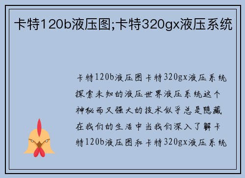 卡特120b液压图;卡特320gx液压系统